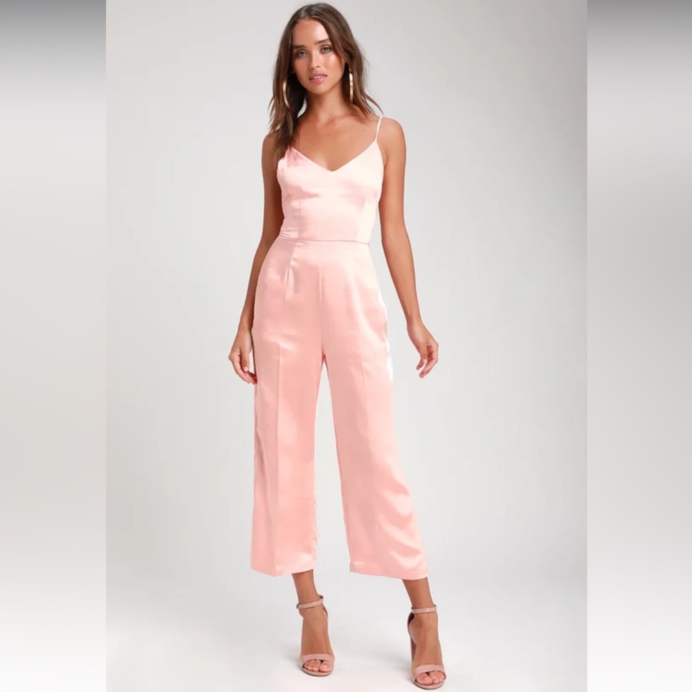 Lulus satin jumpsuit
